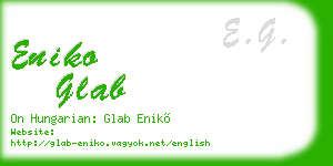 eniko glab business card